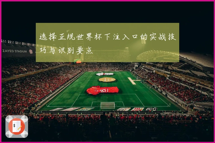 选择正规世界杯下注入口的实战技巧与识别要点